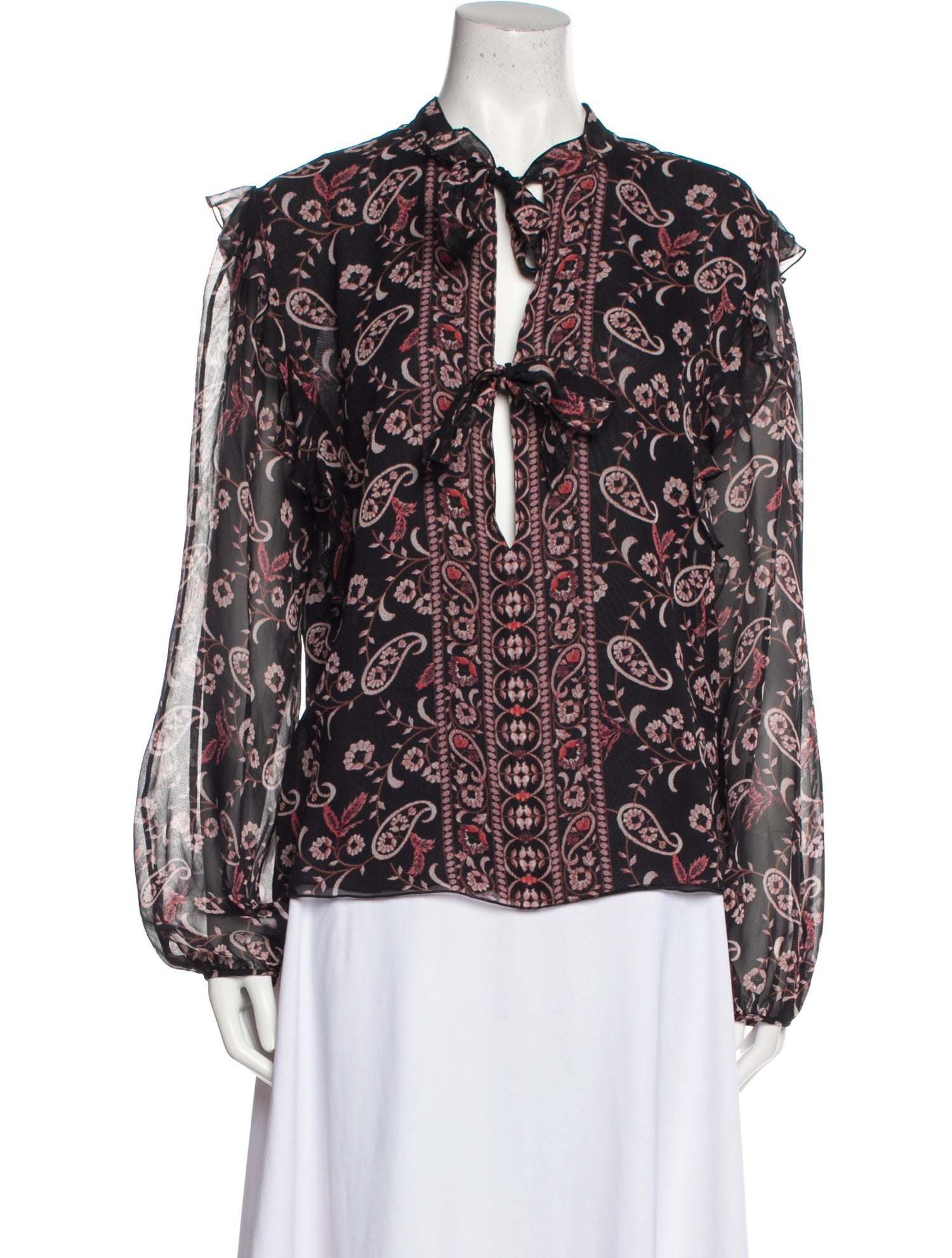 Giambattista Valli Silk Printed Blouse