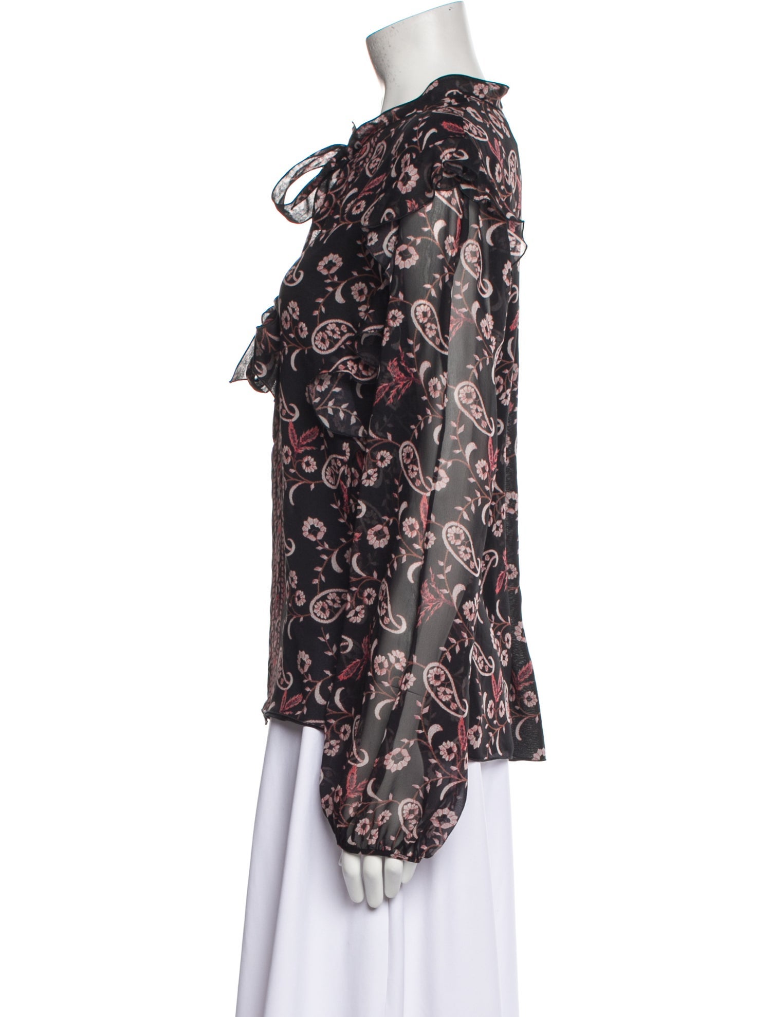 Giambattista Valli Silk Printed Blouse
