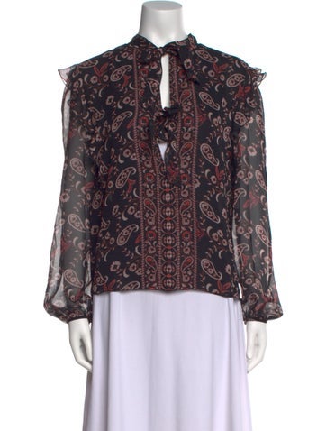 Giambattista Valli Tops Silk Paisley Print Blouse Us2, It38 | XS