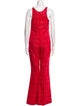 Giambattista Valli Plaid Print Square Neckline Jumpsuit