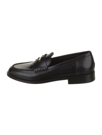 Giambattista Valli Patent Leather Whipstitch Trim Loafers