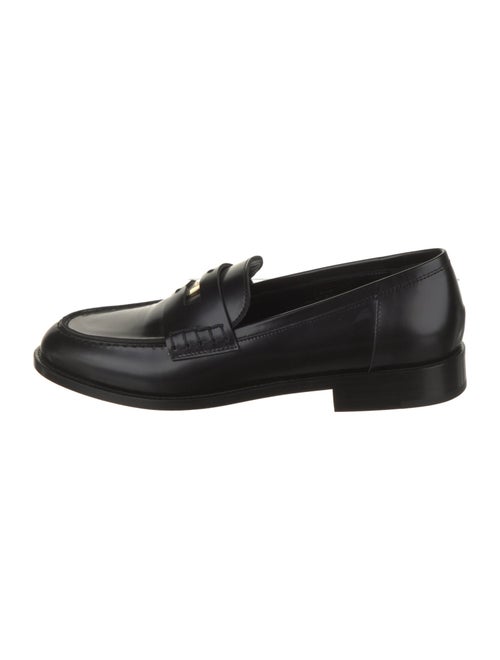 Giambattista Valli Patent Leather Whipstitch Trim Loafers