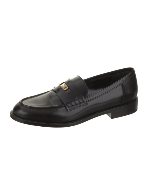 Giambattista Valli Patent Leather Whipstitch Trim Loafers