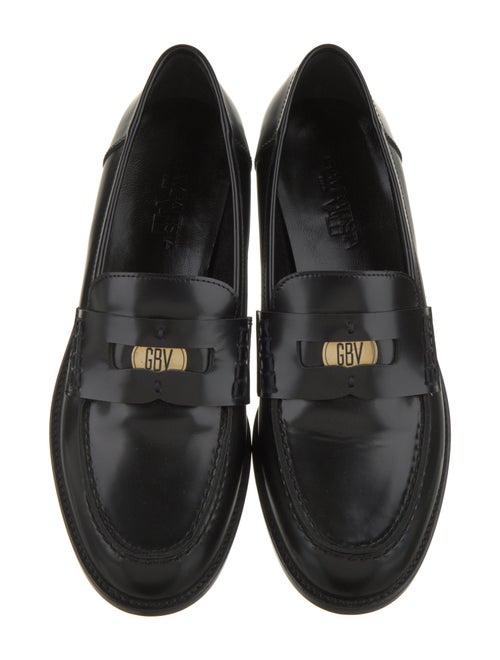 Giambattista Valli Patent Leather Whipstitch Trim Loafers