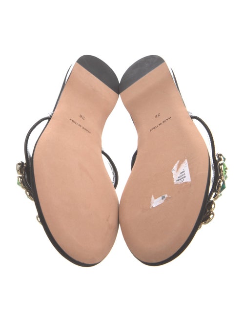 Giambattista Valli Satin Crystal Embellishments Slides