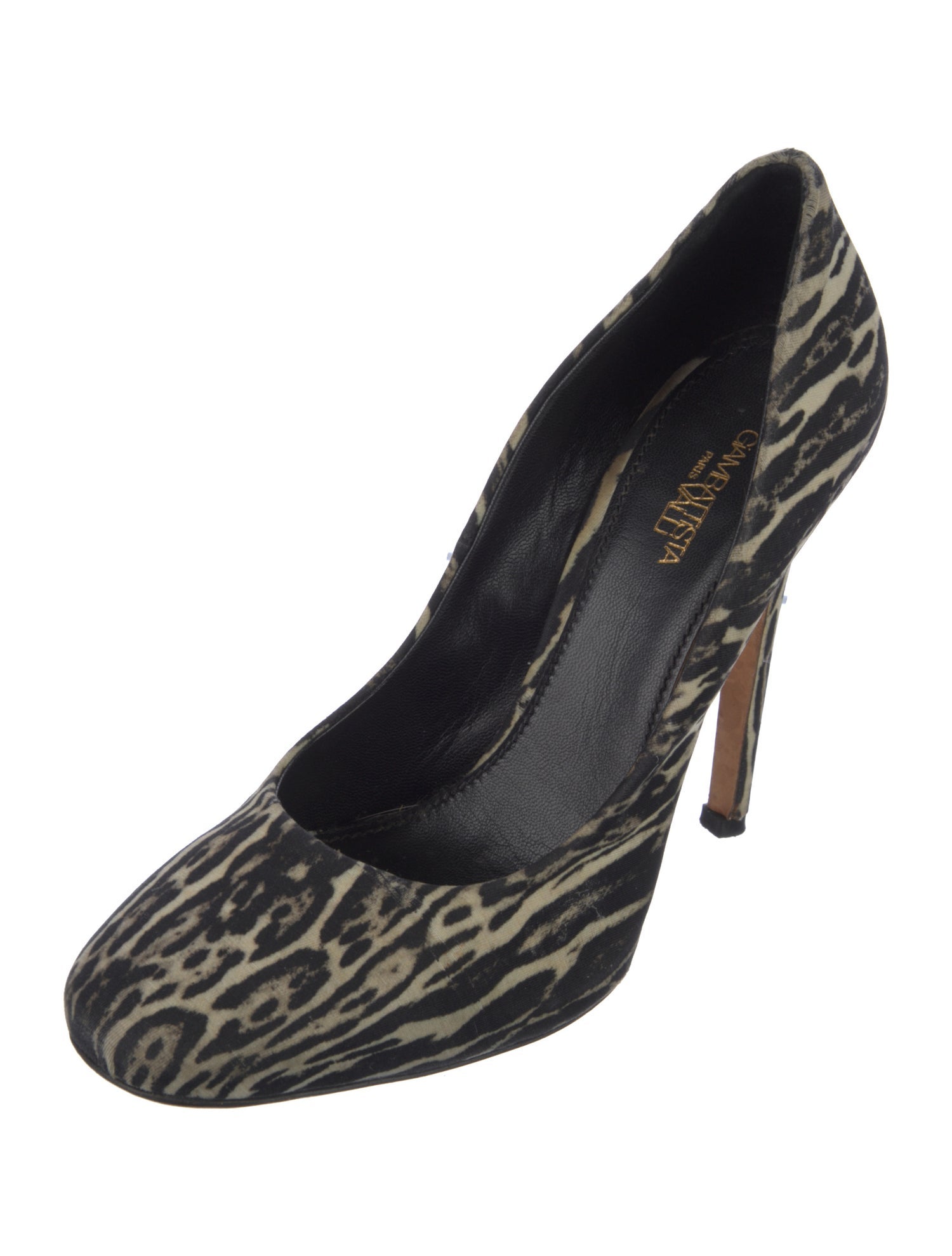 Giambattista Valli Canvas Animal Print Pumps