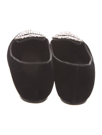 Giambattista Valli Suede Crystal Embellishments Flats