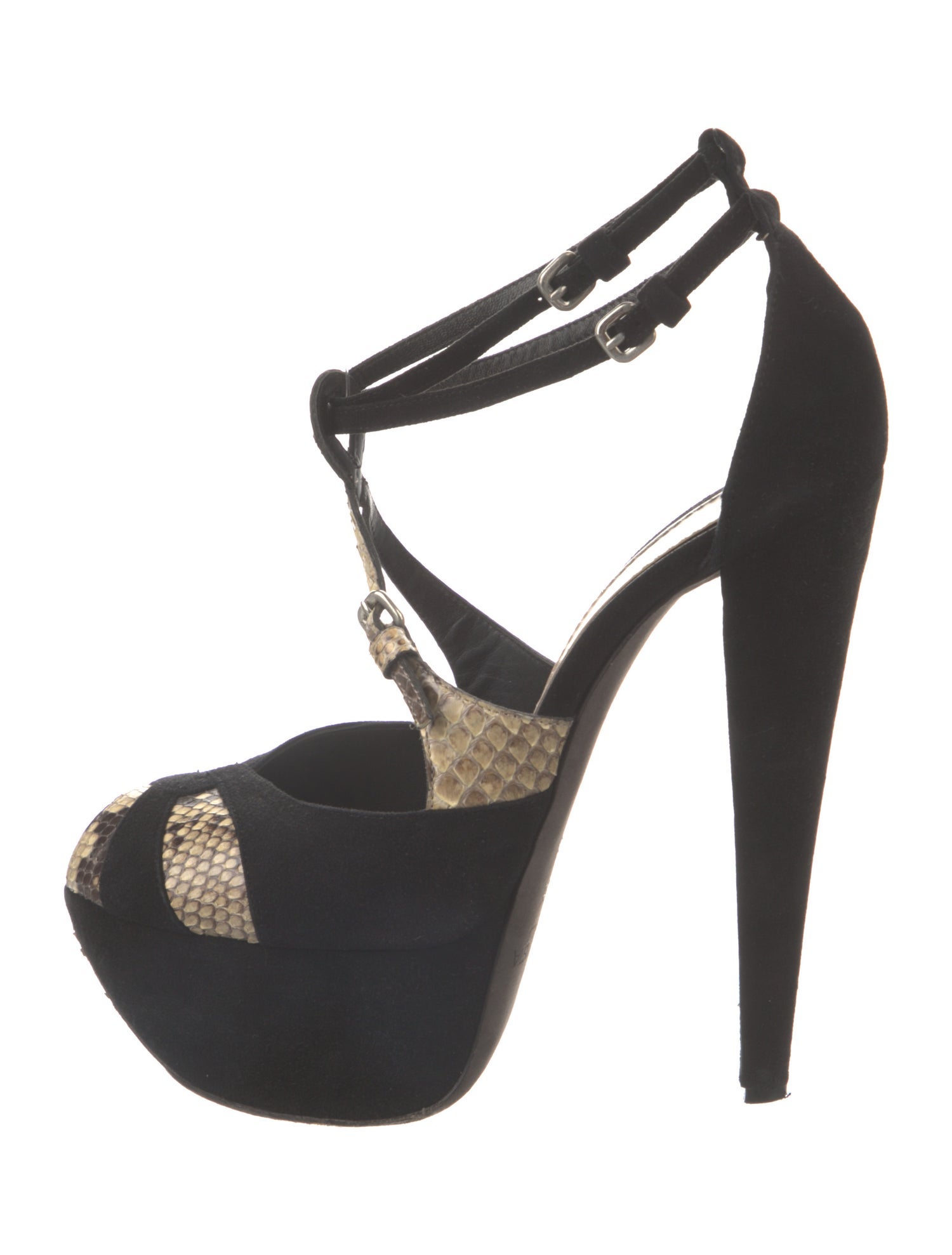 Giambattista Valli Suede Animal Print Pumps