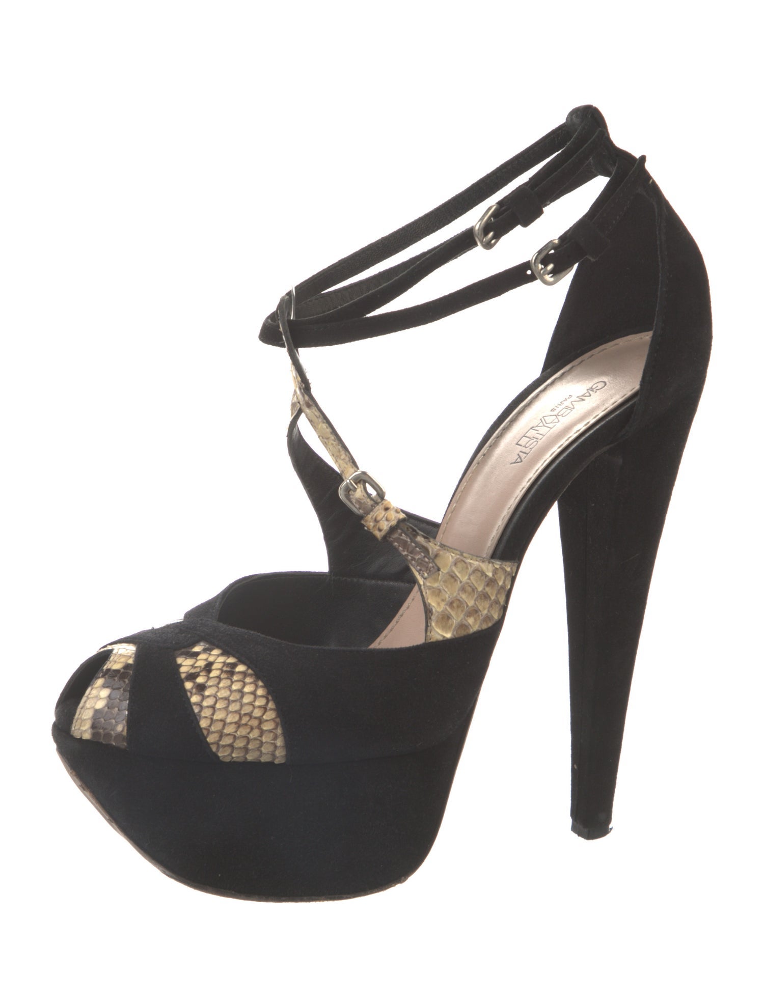 Giambattista Valli Suede Animal Print Pumps