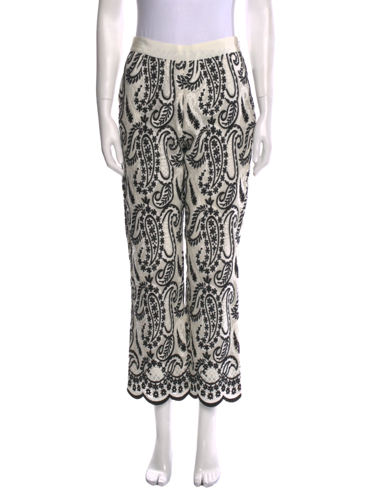 Giambattista Valli Paisley Print Wide Leg Pants