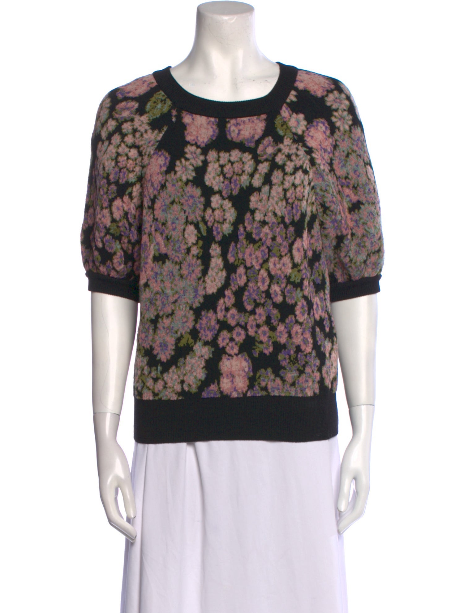 Giambattista Valli Floral Print Scoop Neck Sweatshirt