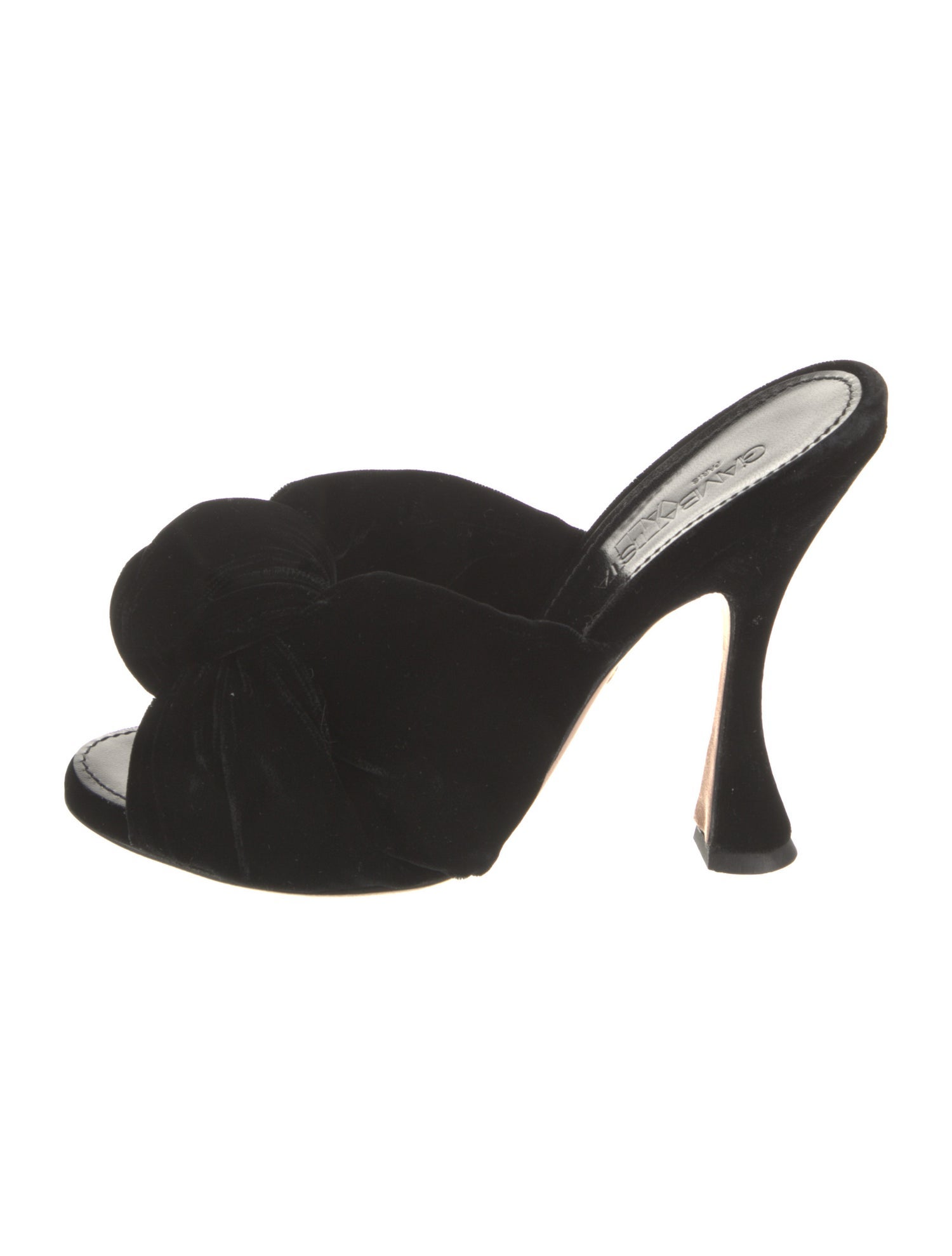 Giambattista Valli Velvet Bow Accents Slides