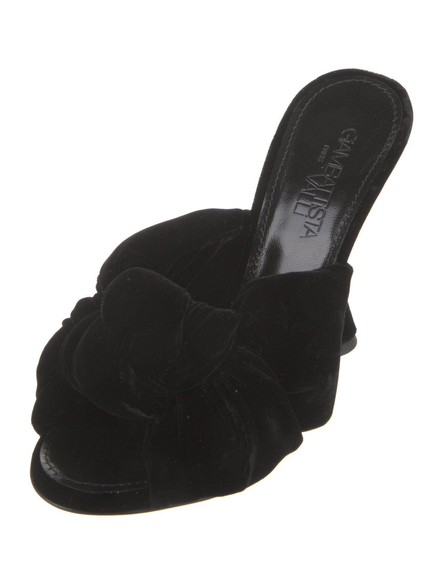 Giambattista Valli Velvet Bow Accents Slides