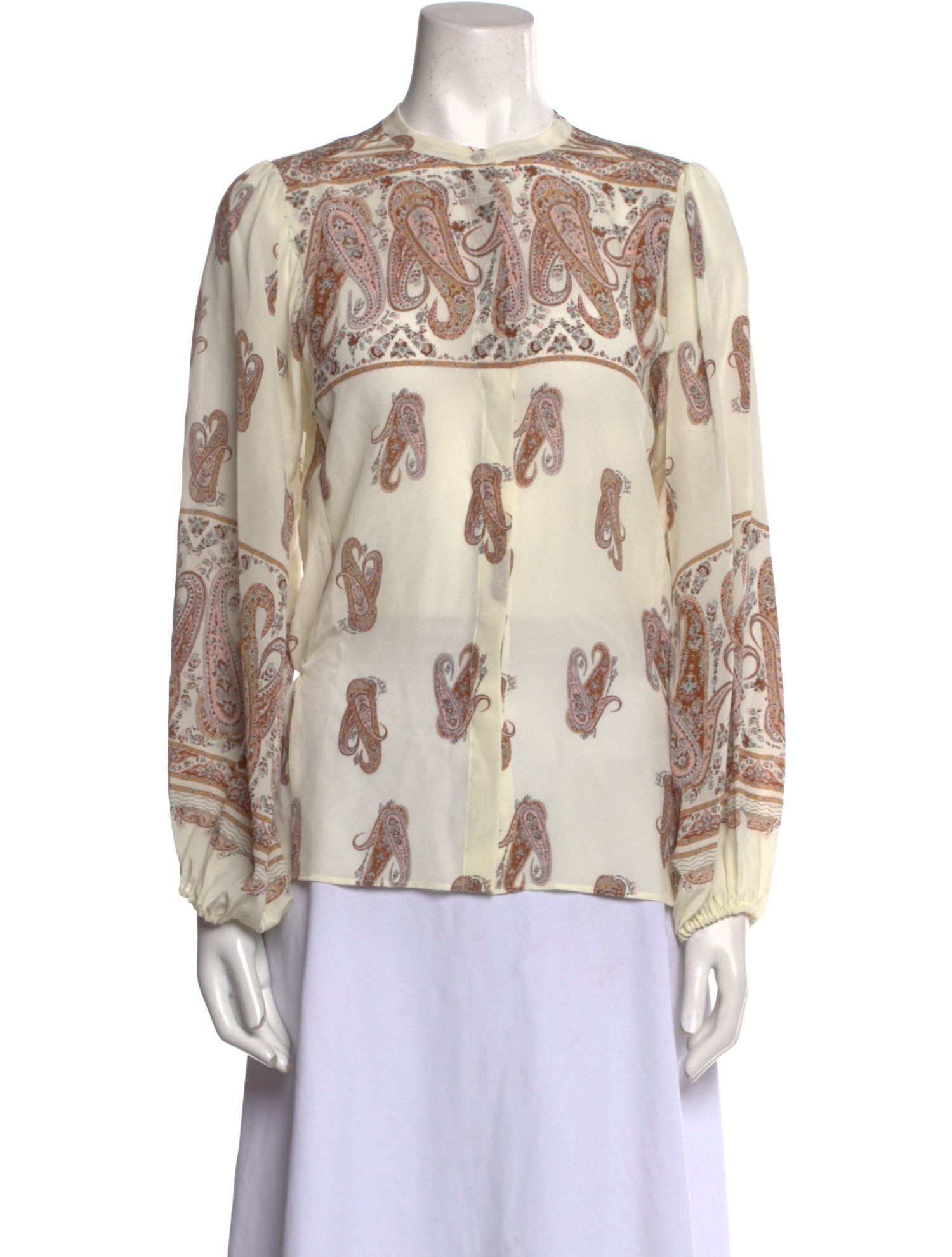 Giambattista Valli Silk Printed Blouse
