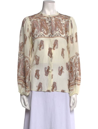 Giambattista Valli Silk Printed Blouse