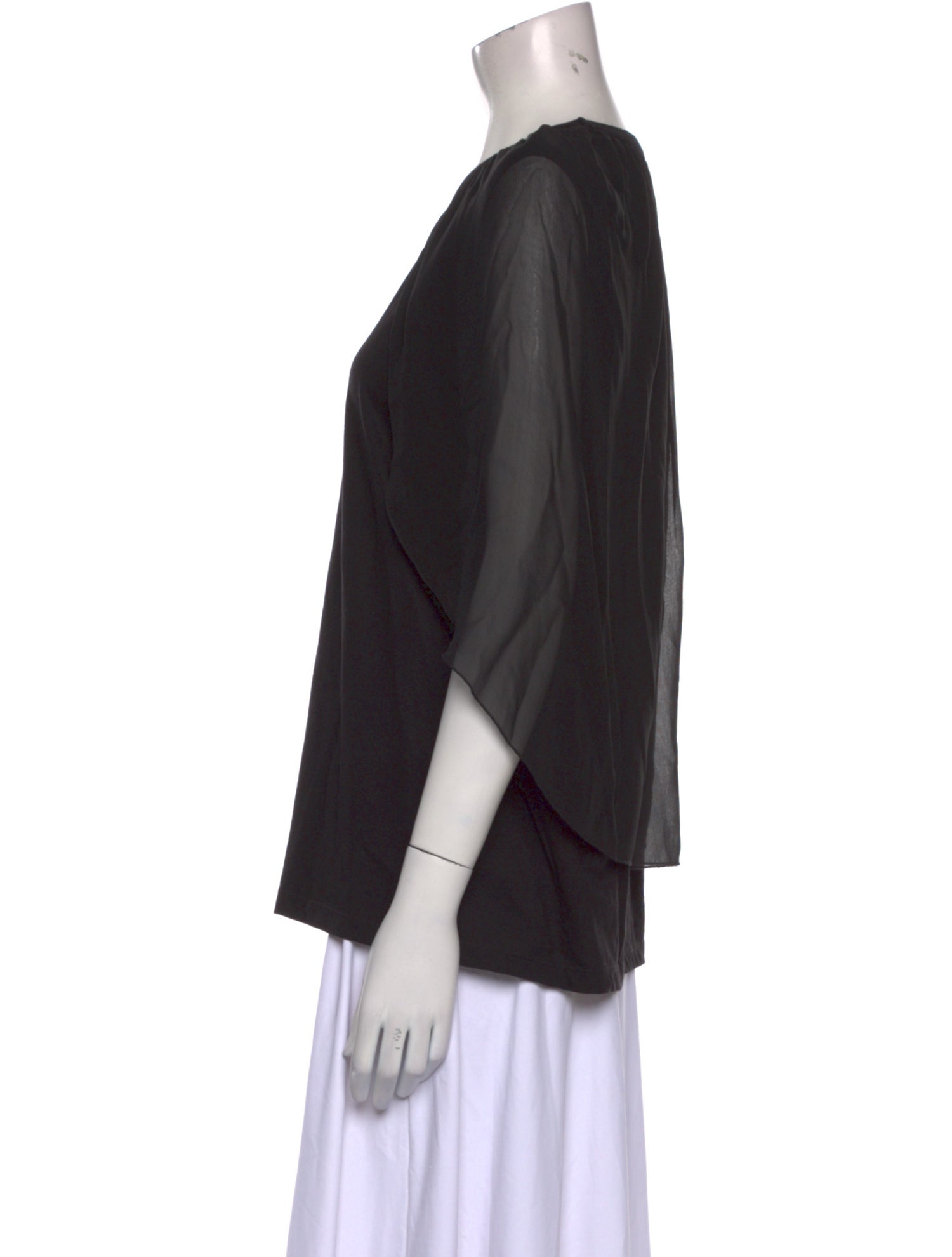 Giambattista Valli Crew Neck Three-Quarter Sleeve Top