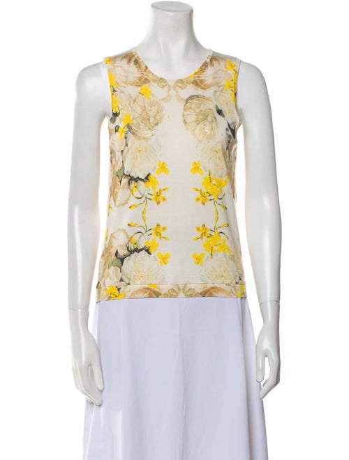 Giambattista Valli Silk Floral Print Top