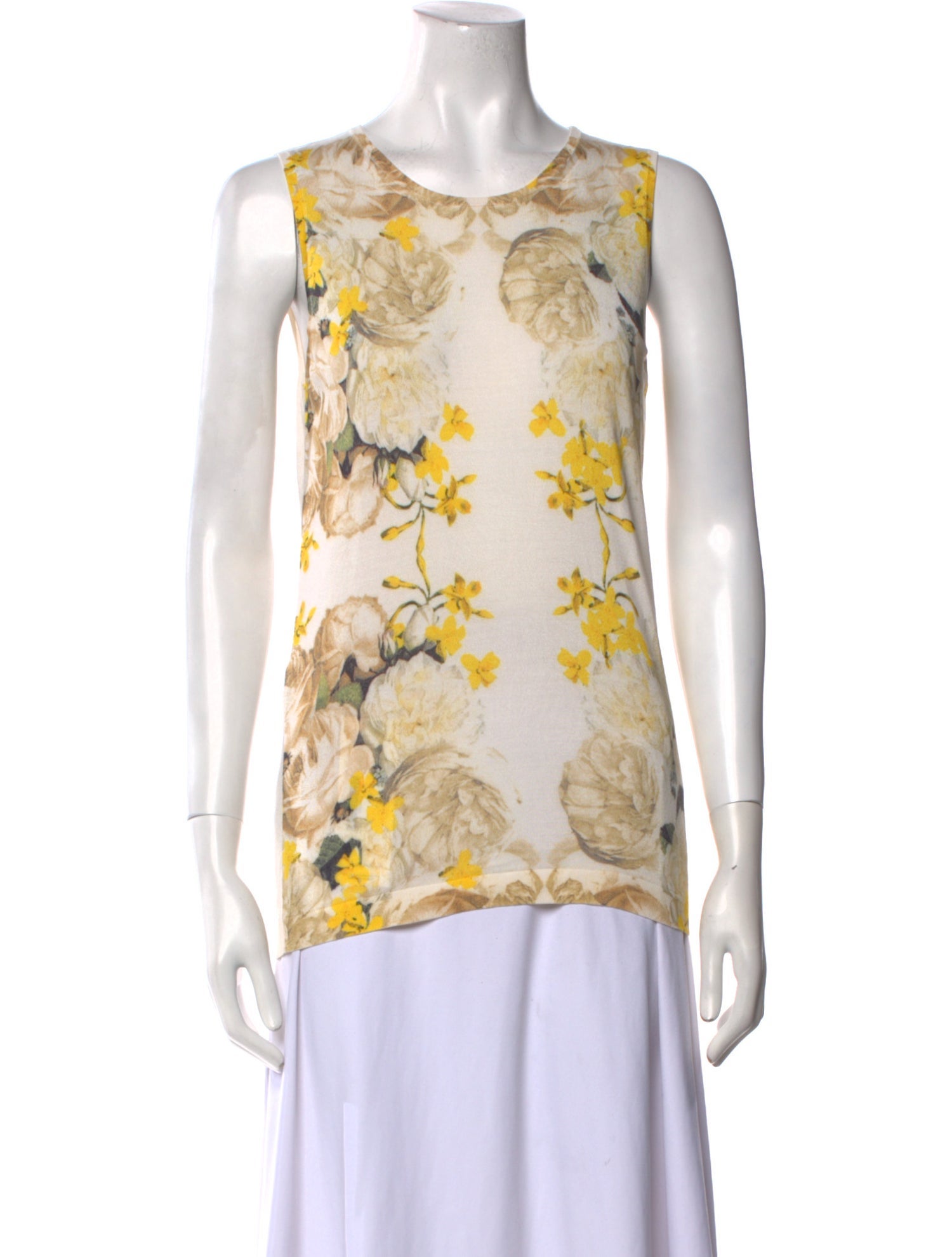 Giambattista Valli Silk Floral Print Top