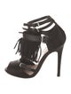 Giambattista Valli Satin Fringe Trim Accent D'Orsay Pumps