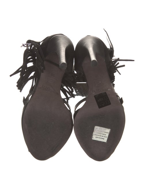 Giambattista Valli Satin Fringe Trim Accent D'Orsay Pumps