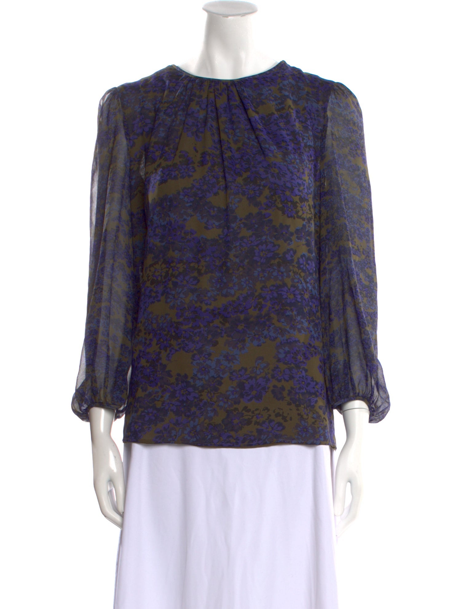 Giambattista Valli Silk Floral Print Blouse