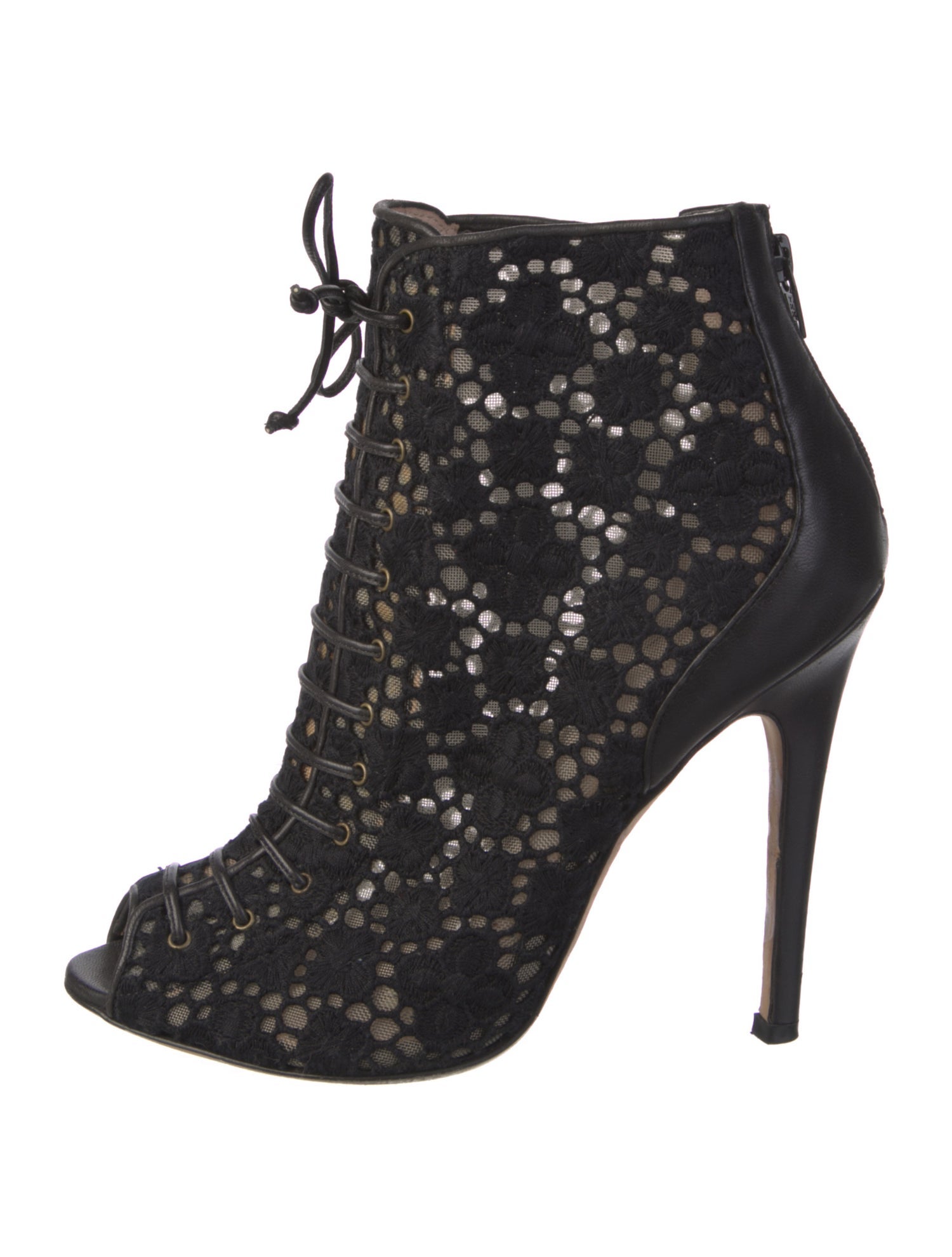 Giambattista Valli Lace Printed Lace-Up Boots