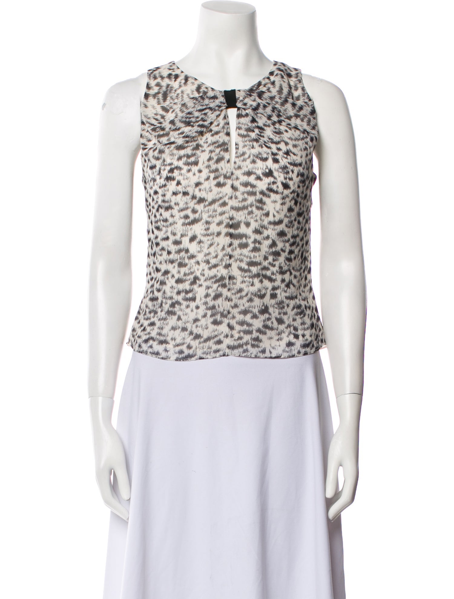 Giambattista Valli Silk Animal Print Top