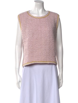 Giambattista Valli Wool Bateau Neckline Crop Top