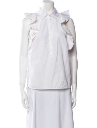 Giambattista Valli Sleeveless Button-Up Top