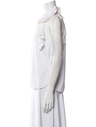 Giambattista Valli Sleeveless Button-Up Top