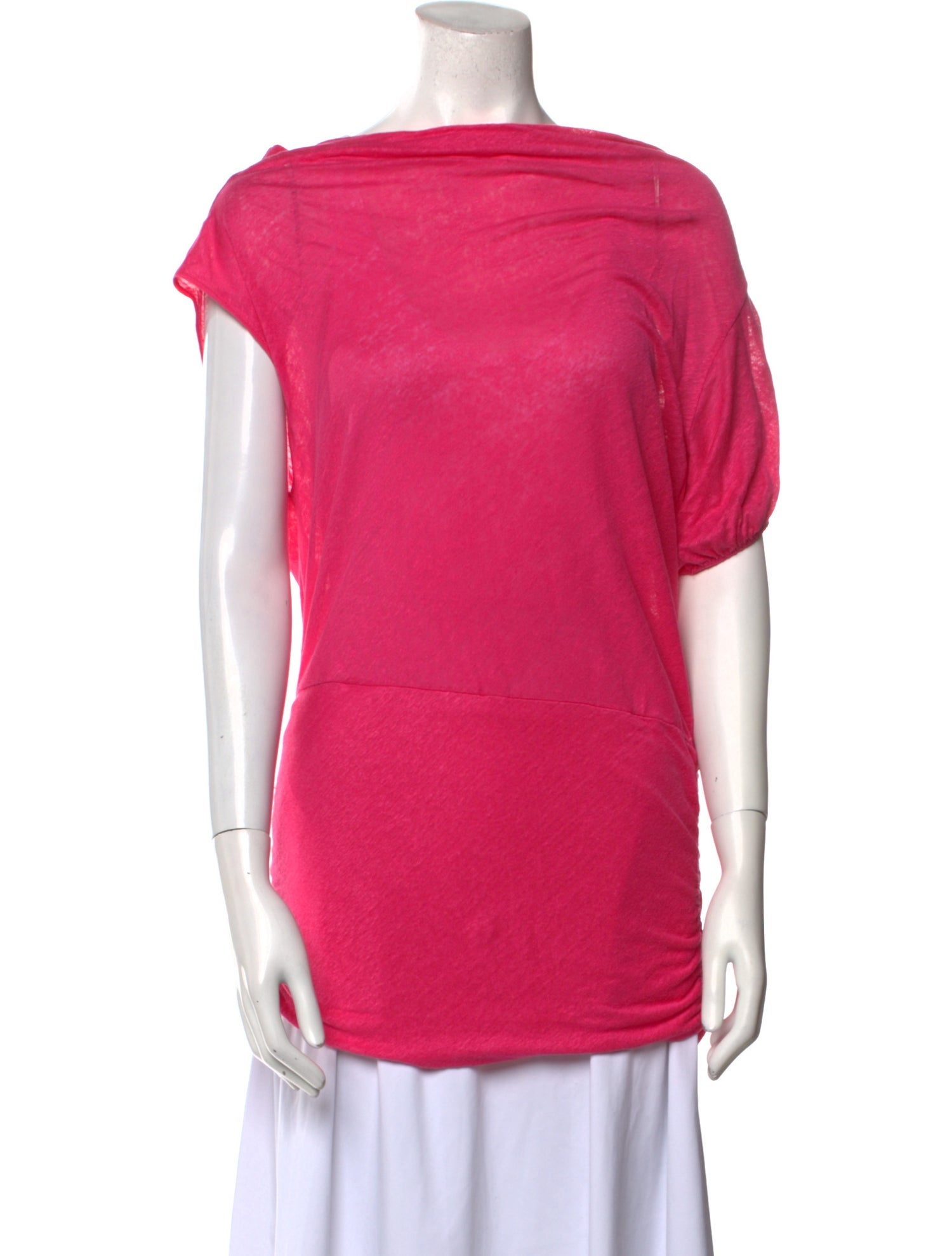 Giambattista Valli Linen Bateau Neckline Tunic
