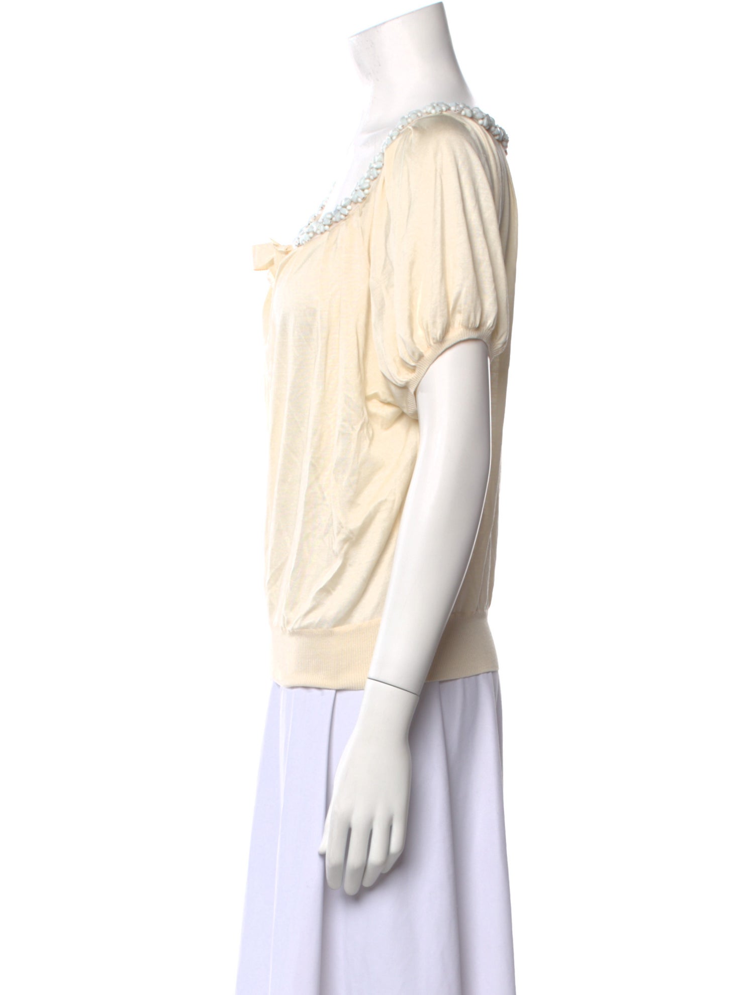 Giambattista Valli Silk Scoop Neck Top