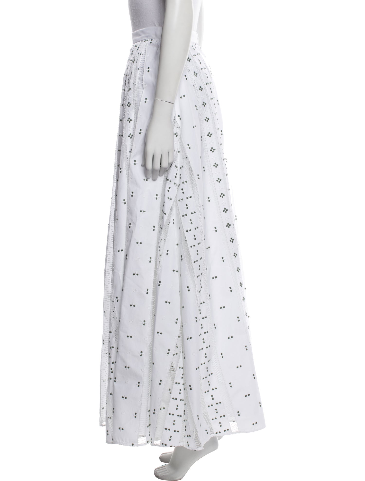 Giambattista Valli Polka Dot Print Long Skirt