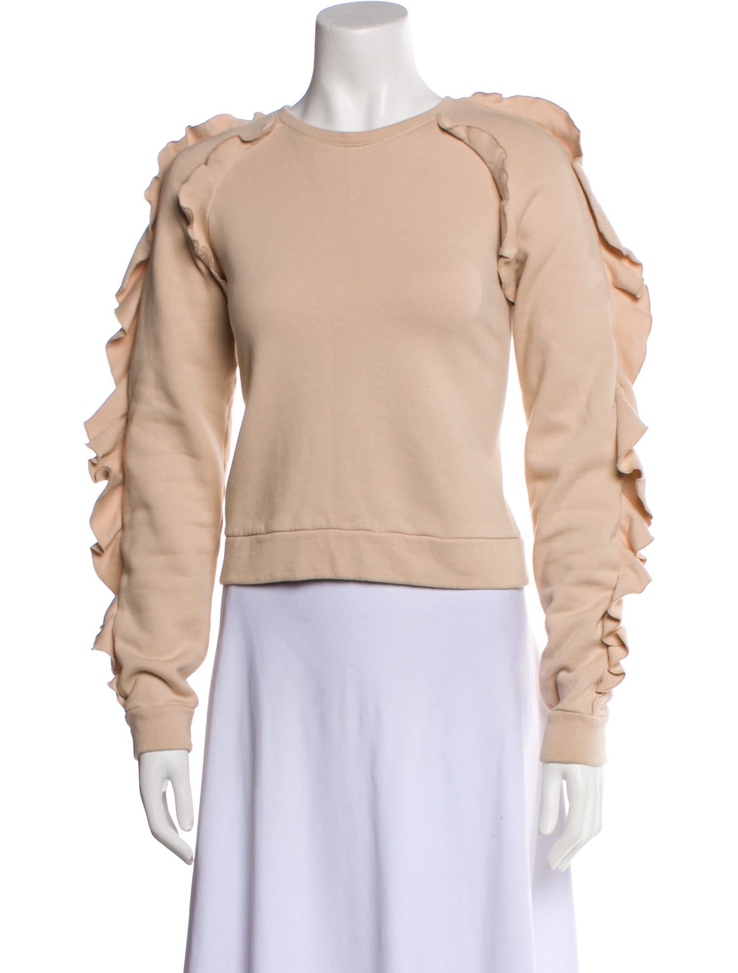 Giambattista Valli Bateau Neckline Long Sleeve Sweatshirt