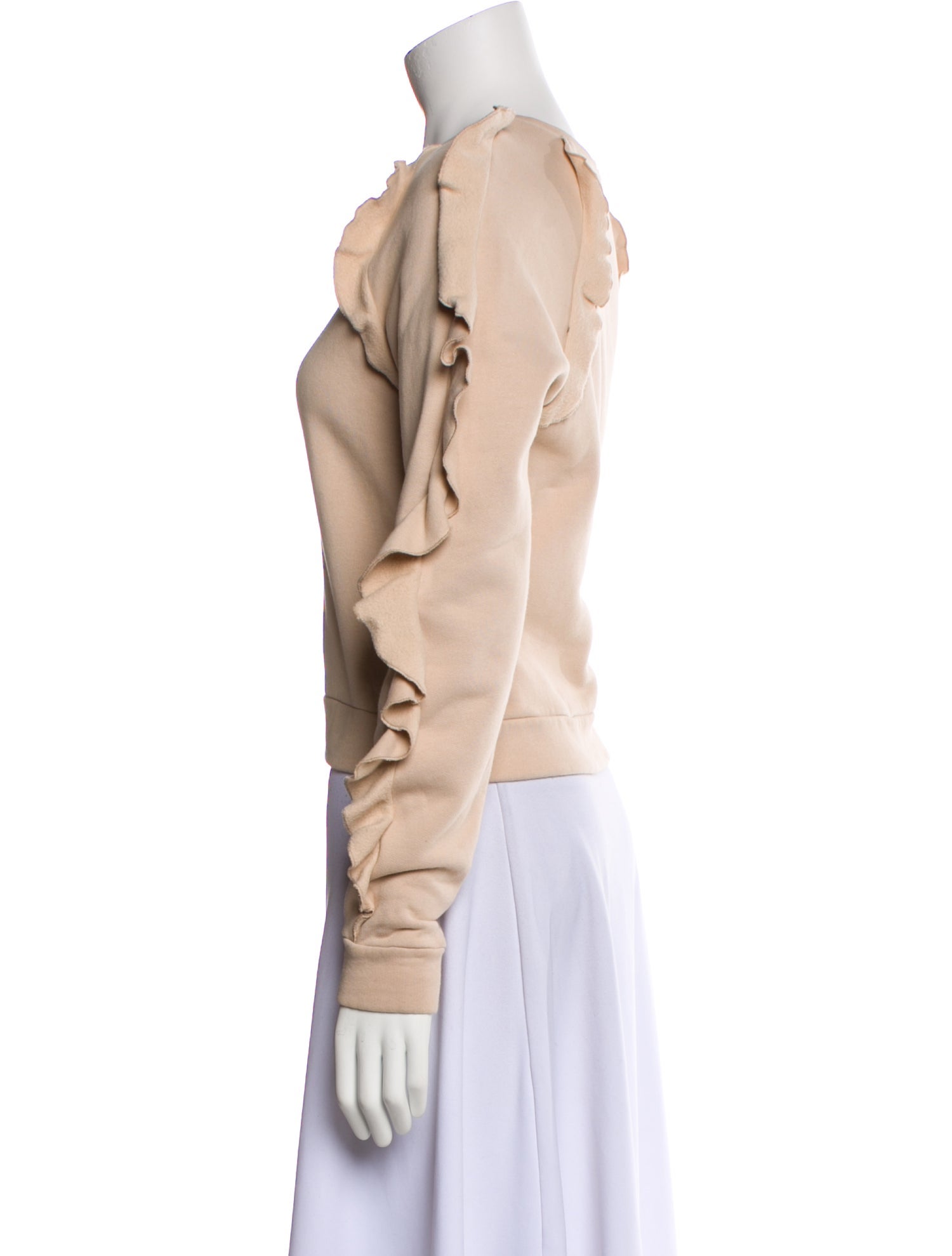 Giambattista Valli Bateau Neckline Long Sleeve Sweatshirt