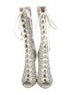 Giambattista Valli Leather Eyelet Trim Lace-Up Boots