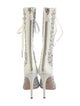 Giambattista Valli Leather Eyelet Trim Lace-Up Boots