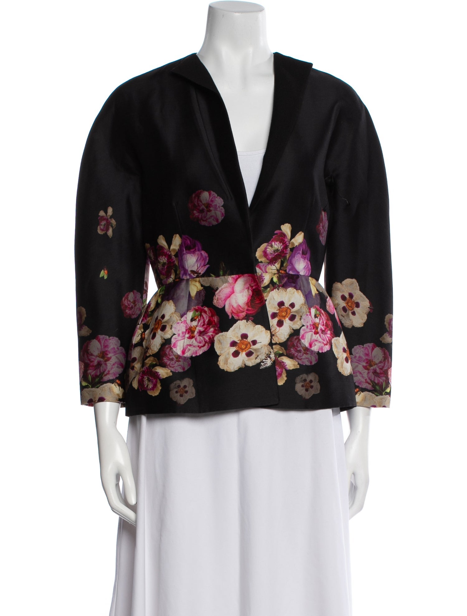Giambattista Valli Silk Floral Print Evening Jacket