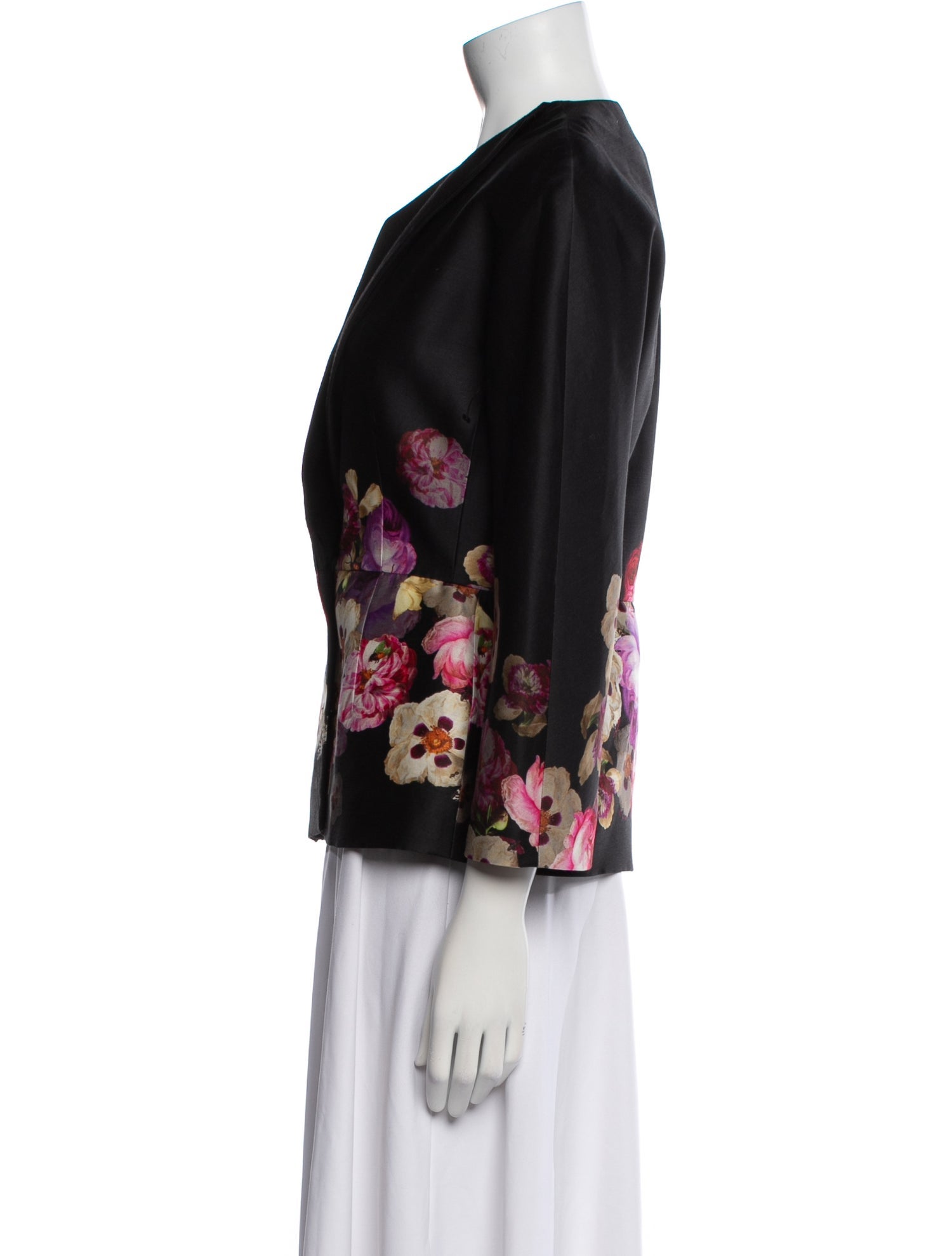 Giambattista Valli Silk Floral Print Evening Jacket