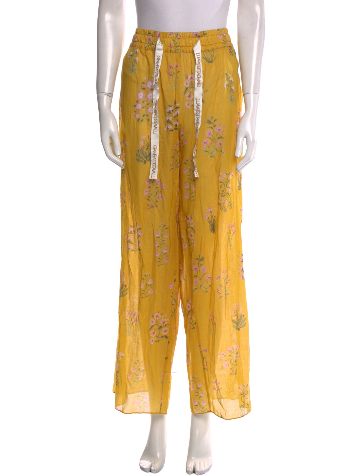 Giambattista Valli Floral Print Wide Leg Pants
