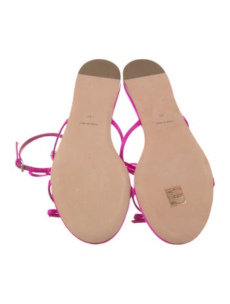 Giambattista Valli Satin Crystal Embellishments Gladiator Sandals