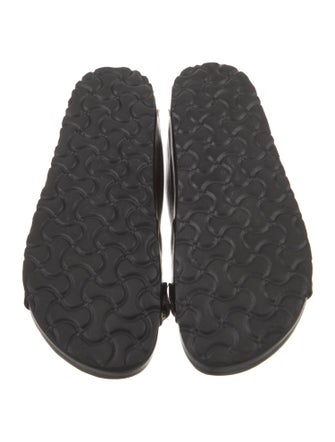 Giambattista Valli Leather Chain-Link Accents Slides