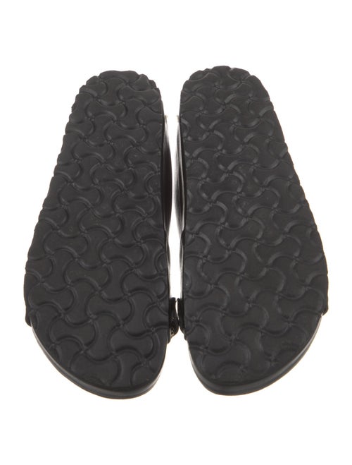 Giambattista Valli Leather Chain-Link Accents Slides