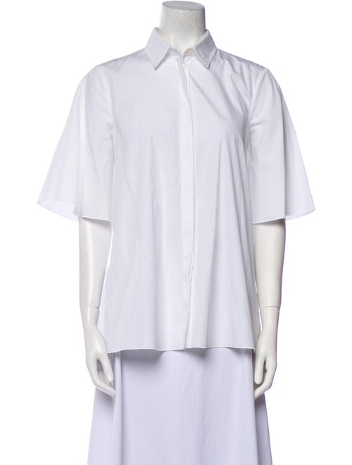 Giambattista Valli Short Sleeve Button-Up Top