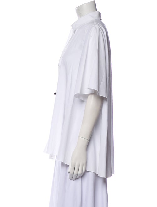 Giambattista Valli Short Sleeve Button-Up Top