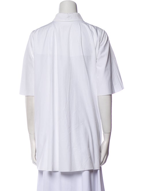 Giambattista Valli Short Sleeve Button-Up Top