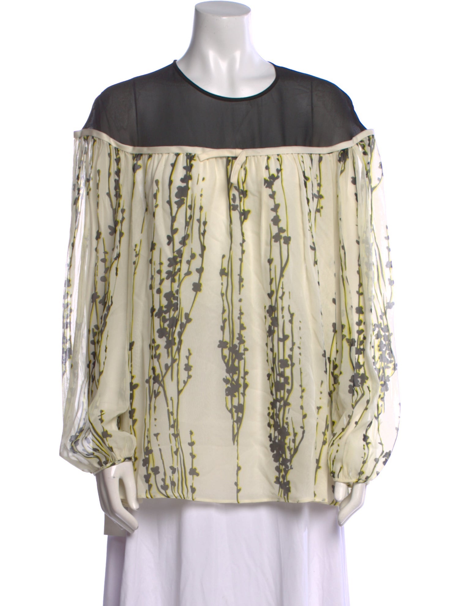 Giambattista Valli Silk Printed Blouse