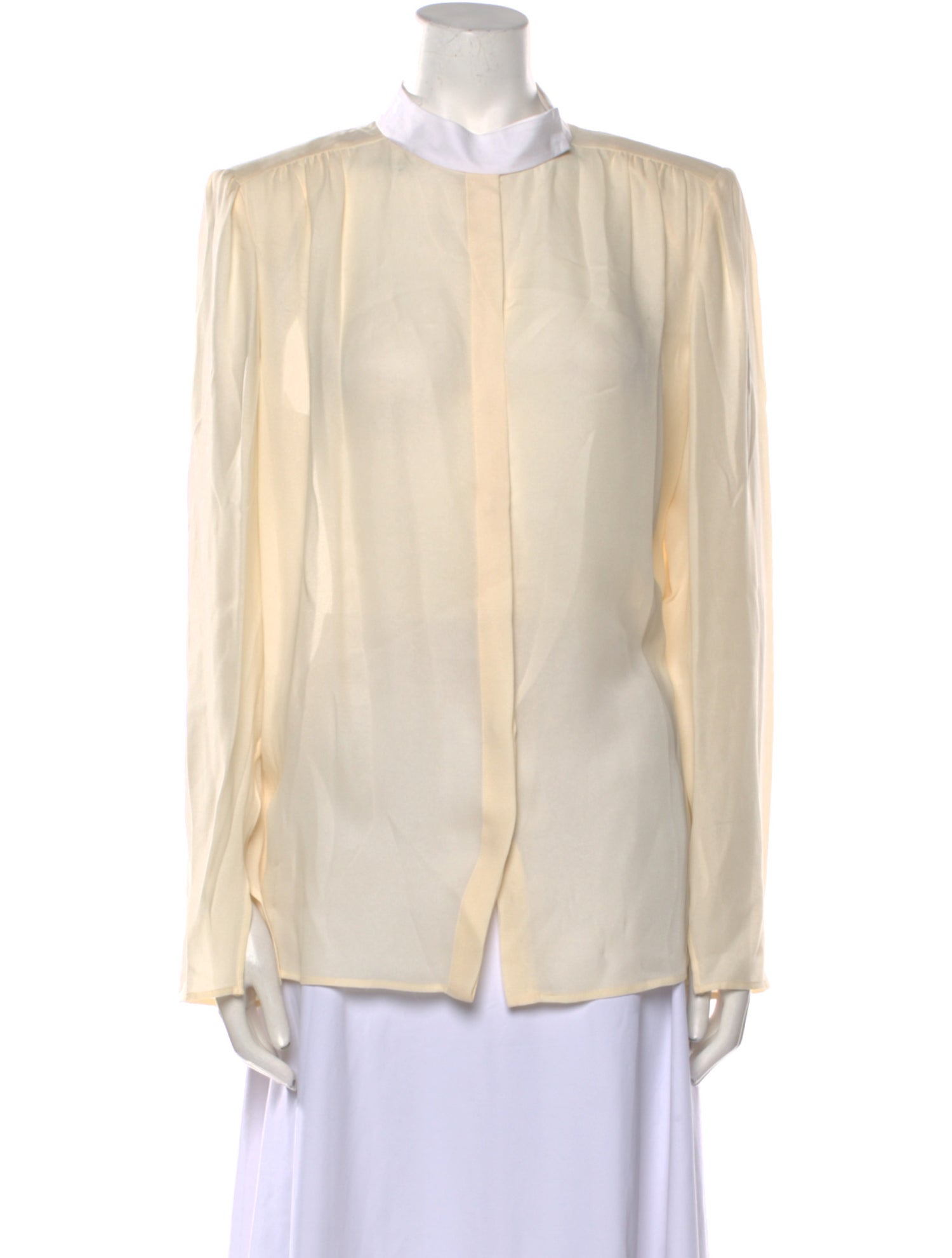 Giambattista Valli Silk Mock Neck Blouse