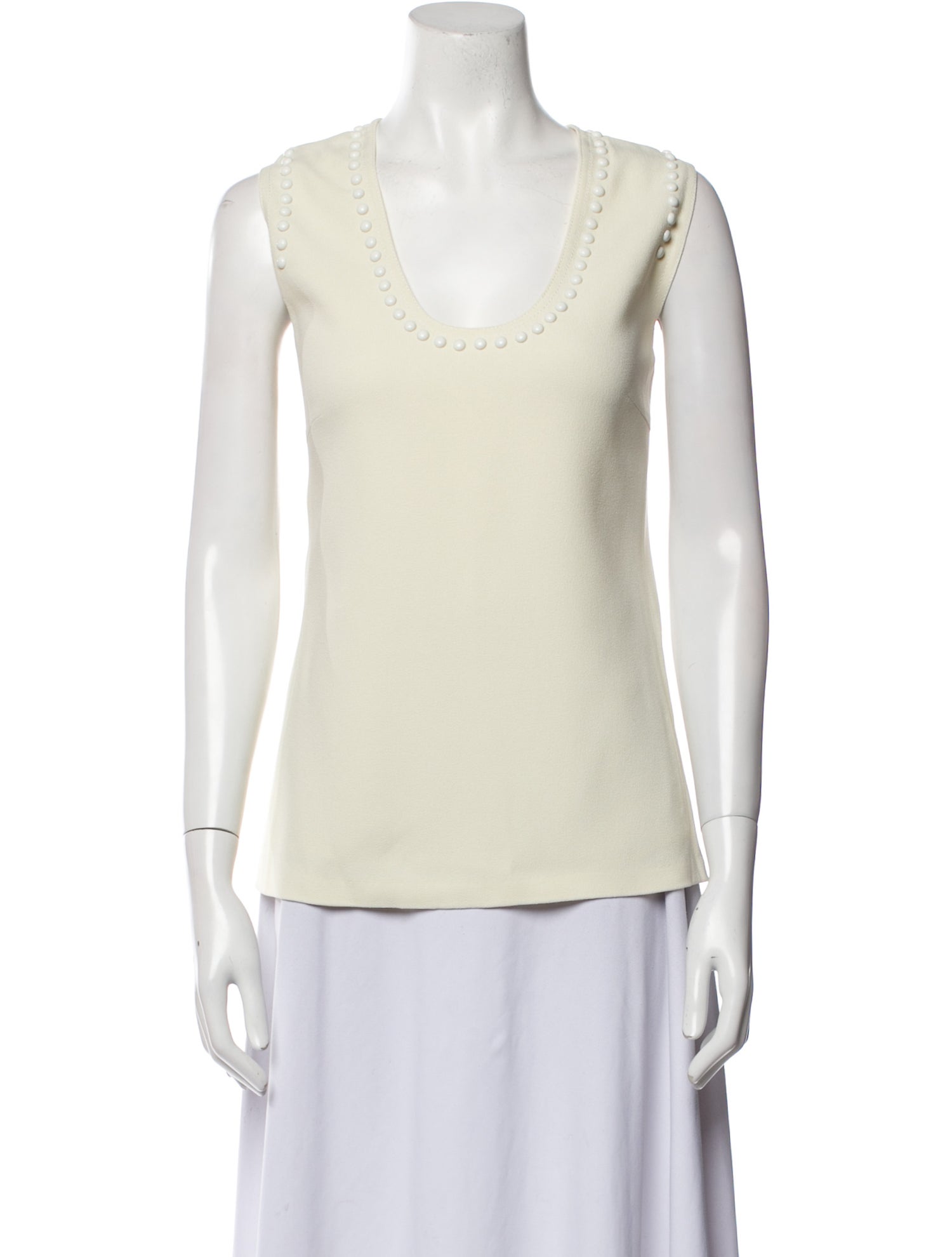 Giambattista Valli Scoop Neck Sleeveless Top