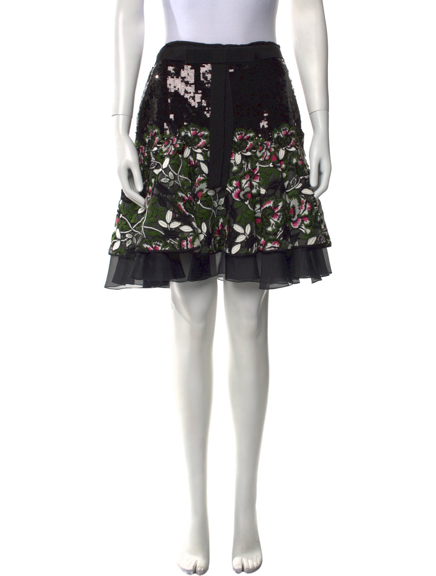 Giambattista Valli Floral Print Mini Skirt